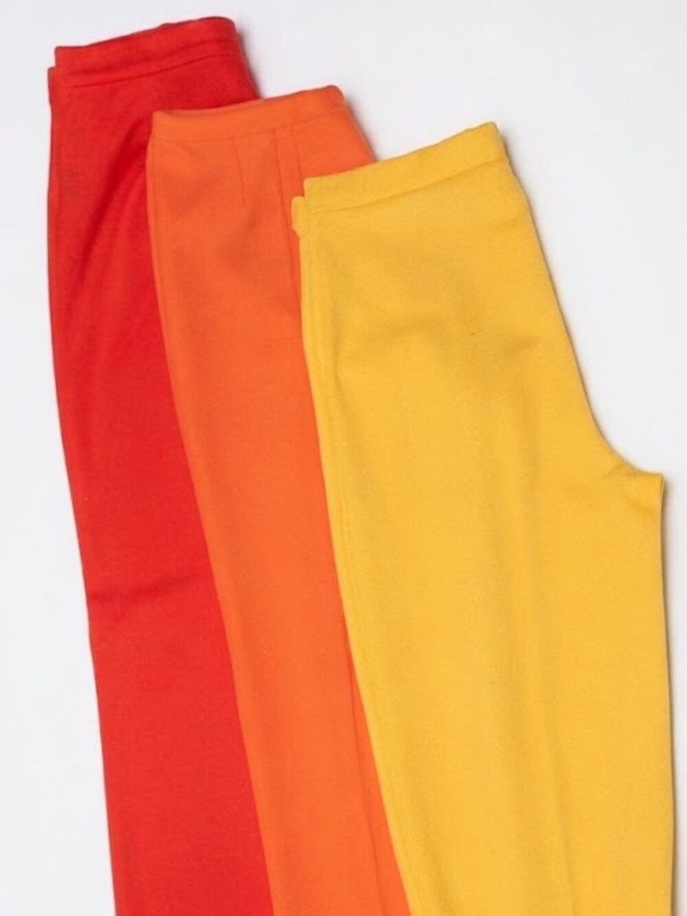 Vintage 60s 70s Pants Lot Womens M/L Size 14 Bright Orange Yellow Jantzen